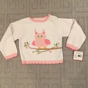 Pink owl sweater